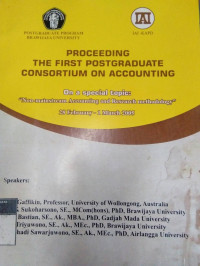 Proceeding The First Postgraduate Consortium on Accounting