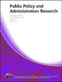 Public Policy and Administration Research Volume 5 Nomor 4 2015