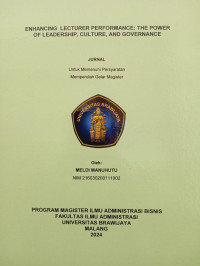 Enhancing Lecturer Performance: The Power of Leadership, Culture, and Governance