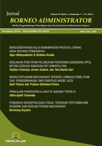 Jurnal Borneo Administrator: Media Pengembangan Paradigma & Inovasi Sistem Administrasi Negara Vol 9 No. 3 hal 230-35