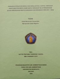 Image of PENGARUH STRUKTUR MODAL DAN INTELLECTUAL CAPITAL TERHADAP PROFITABILITAS SERTA DAMPAKNYA TERHADAP NILAI PERUSAHAAN : STUDI PERUSAHAAN SEKTOR MAKANAN DAN MINUMAN DI BEI 2015 – 2022