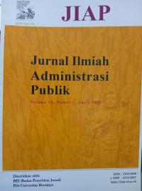 Image of Jurnal Ilmiah Administrasi Publik Vol.10/No.1, April 2024