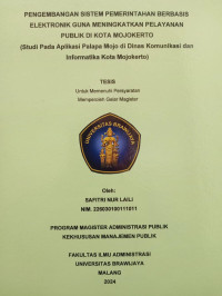 Image of THE IMPLEMENTATION OF THE PALAPA MOJO APPLICATION'S SITI PINTER FEATURE FOR ENHANCING EDUCATION IN KOTA MOJOKERTO