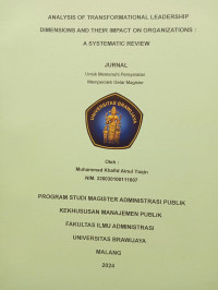 Image of ANALYSIS OF TRANSFORMATIONAL LEADERSHIP DIMENSIONS AND THEIR IMPACT ON ORGANIZATIONS: A SYSTEMATIC REVIEW
