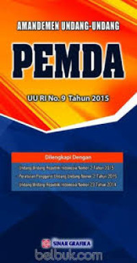 Image of Amandemen Undang-Undang PEMDA (UU RI No.9 TAhun 2015)