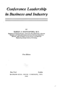 Conference Leadership in Business and Industry