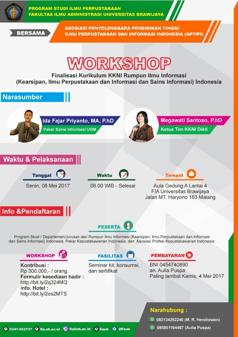 Workshop Finalisasi KKNI Rumpun Ilmu Informasi (Kearsipan, Ilmu Perpustakaan Dan Informasi Dan Sains Informasi) Indonesia