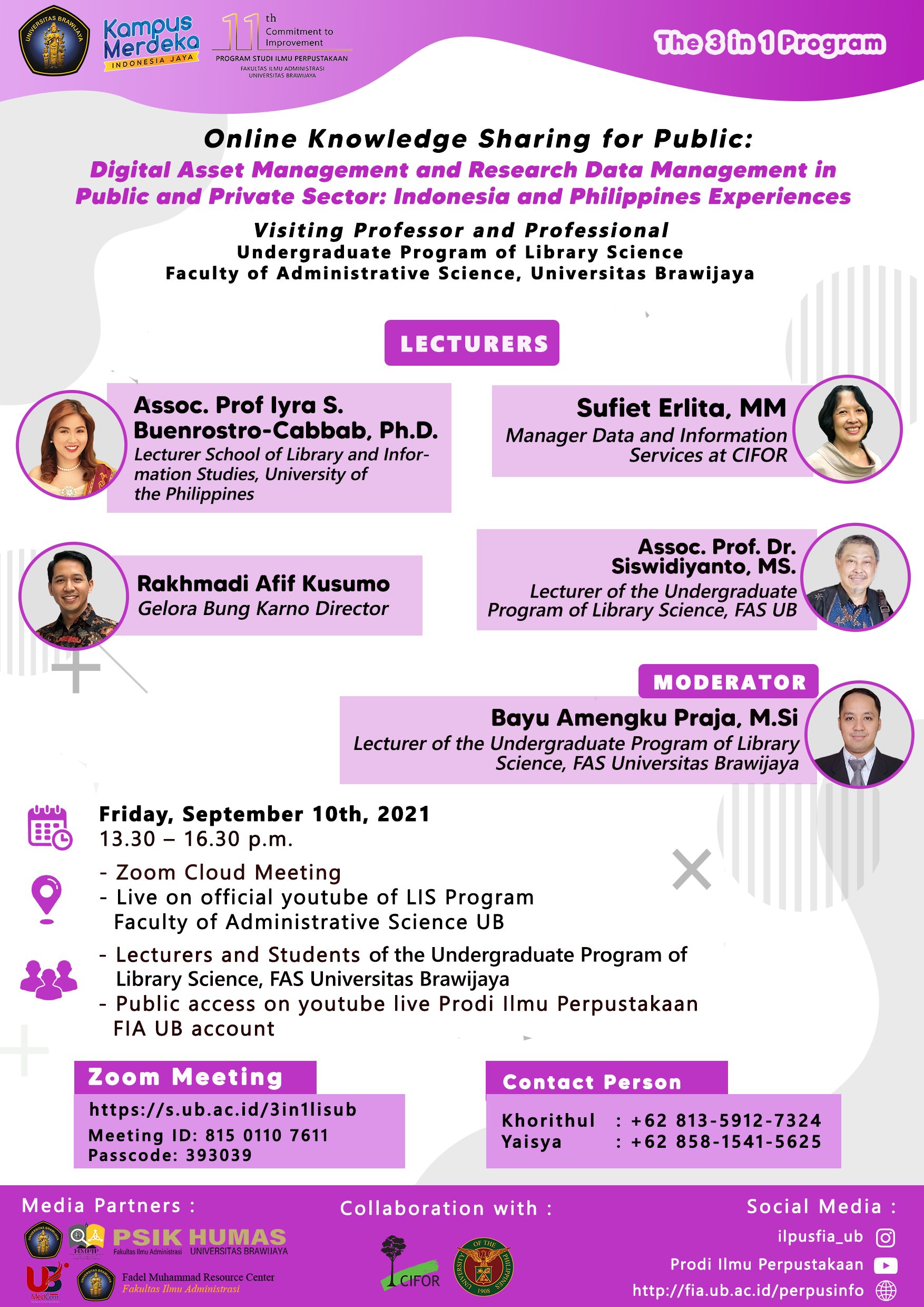 The 5th Day 3 In 1 Visiting Professor And Professional Program 10 September 2021