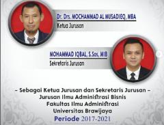 Ketua dan Sekretaris Terpilih FIA UB Periode 2017-2021