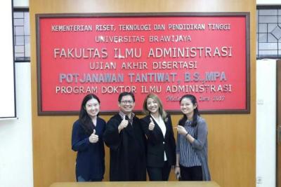 Ujian Akhir Disertasi oleh Pontjanawan Tantiwat, MPA (Thailand).