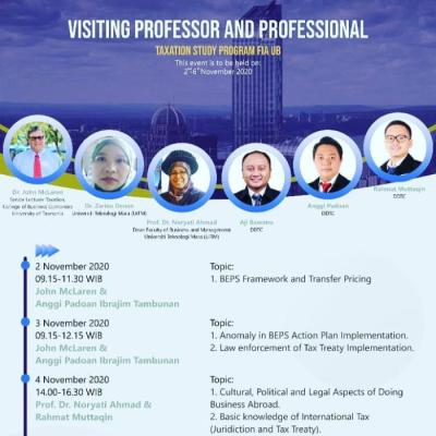 Visiting Professor and Proffesional 
<br />
Taxation Study Program FIA UB 