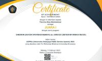 Sertifikat UBPSA (Universitas Brawijaya Public Service Awards)  2022