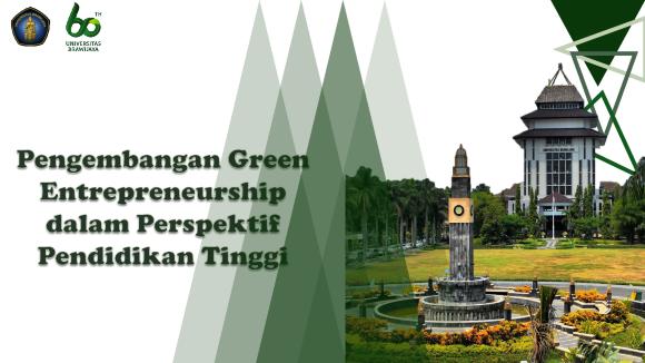 Pengembangan GREEN ENTERPRENEURSHIP 2.0